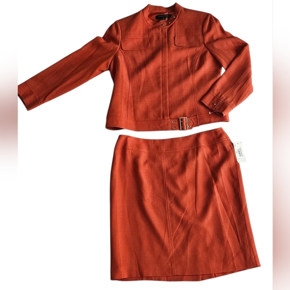Anne Klein Jackets & Blazers - Anne Klein Suit Set Bright Orange 14P Nwt